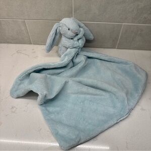 Jellycat Soft Blue Bunny Lovey Blanket
